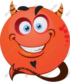 Funny cartoon devil