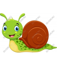 Funny cartoon snail