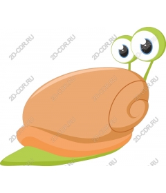 Playful cartoon snail