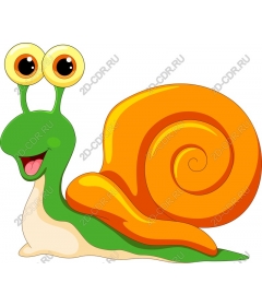 Funny cartoon snail