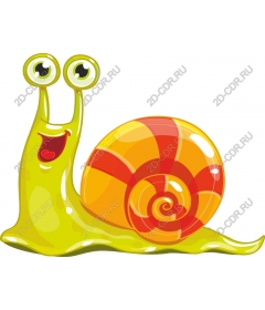 Funny cartoon snail