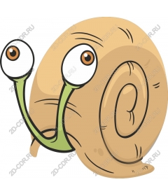 Playful cartoon snail