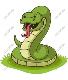  Adorable cartoon green snake