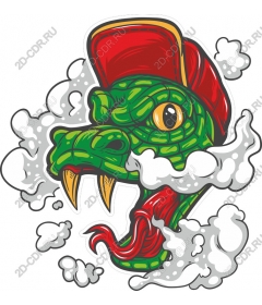  Fierce snake with the red hat