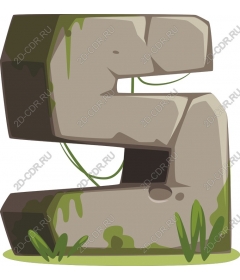 Stylized stone letter