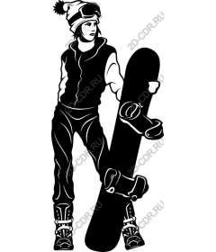  Stylish snowboarder