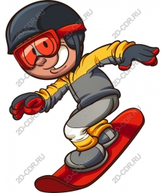  Bright snowboarder