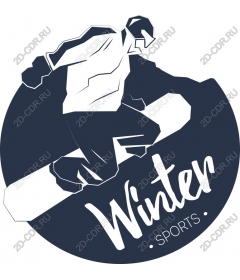 Dynamic snowboarder Winter sport