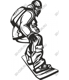 Dynamic snowboarder