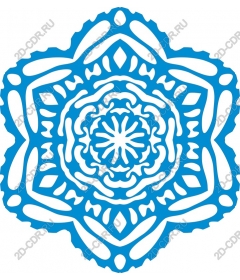  Blue floral mandala