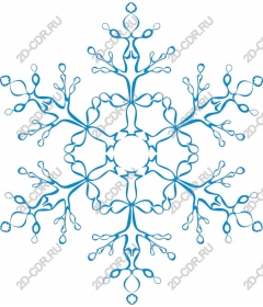  Elegant blue snowflake