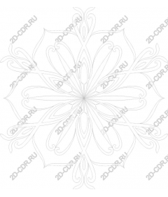  Intricate floral snowflake clipart