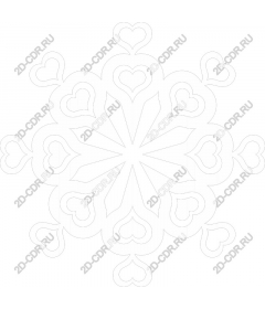  Heart Snowflake