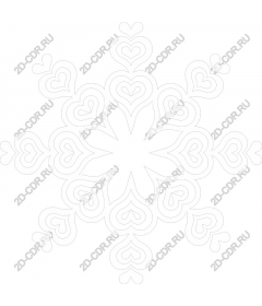  Heart Snowflake