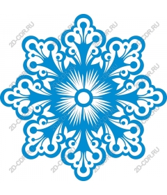  Blue decorative snowflake