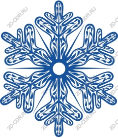  Elegant blue snowflake