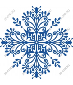  Blue decorative snowflake