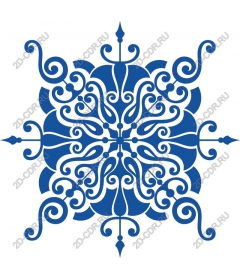 Exquisite floral pattern blue