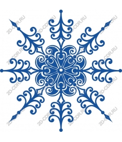  Elegant blue decorative snowflake