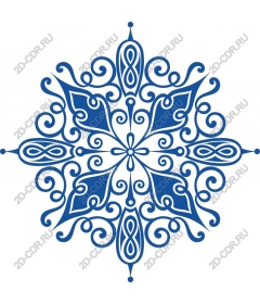 Elegant blue snowflake