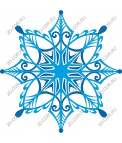  Elegant blue snowflake