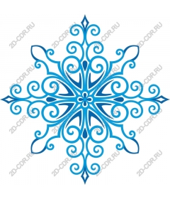  Elegant blue decorative snowflake