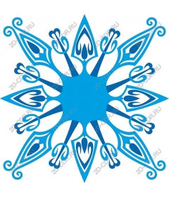  Blue floral mandala