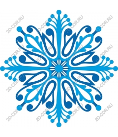  Elegant blue snowflake