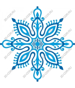  Blue decorative snowflake