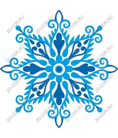  Elegant blue snowflake