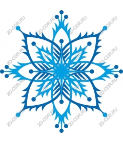  Elegant blue snowflake Mandala
