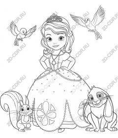  Charming Princess with animal friends