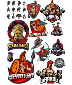 Spartan Clipart Bundle - Высокое качество