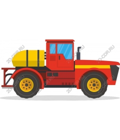 Dynamic red tractor
