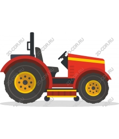  Bright red tractor