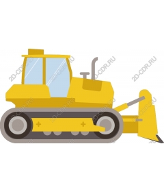 Yellow bulldozer