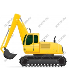 Yellow excavator