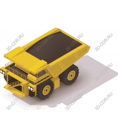  Heavy dump truck yellow