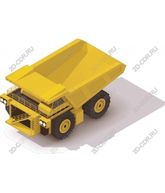 Yellow dump truck