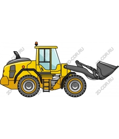 Yellow front loader