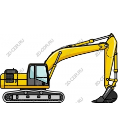 Yellow excavator