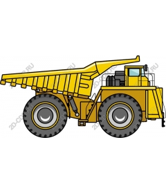 Yellow dump truck