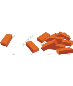  Bright orange brick