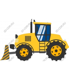 Yellow bulldozer