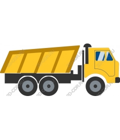 Yellow dump truck