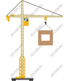 Yellow construction crane