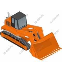 Orange bulldozer