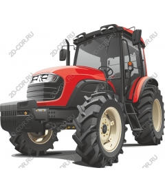 High quality red tractor