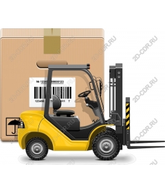 Yellow forklift and