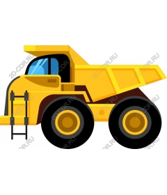  Bright yellow dump truck